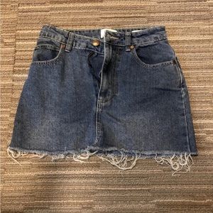 Mini denim skirt